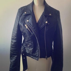Members Only Vegan Leather Moto jacket